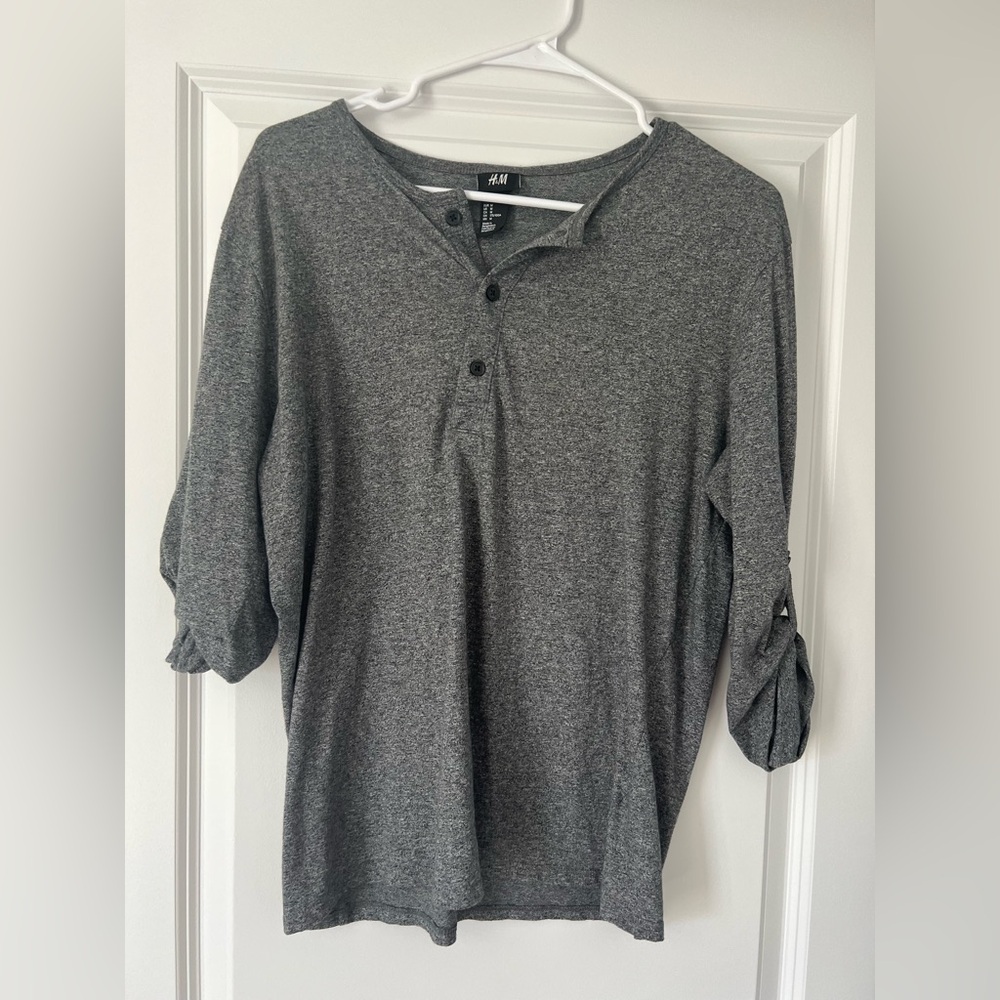 H&M long sleeve shirt gray